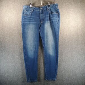 Tahari Kelly Jeans Women 16/33 Classic Skinny Medium Wash Curve Enhancing